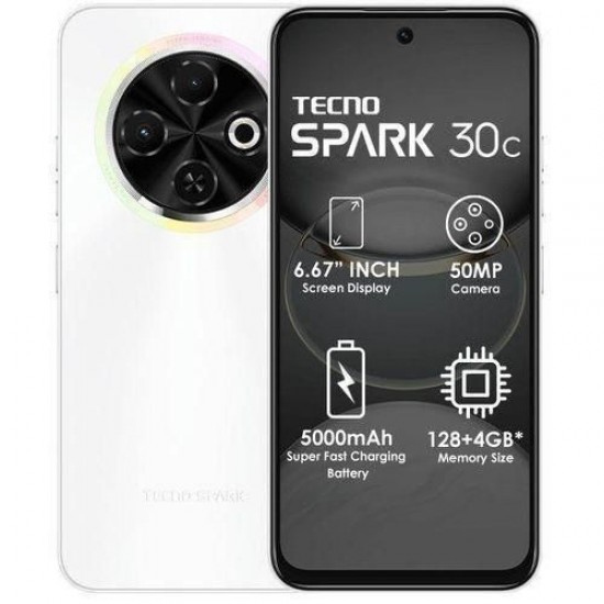 Tecno Spark 30C - 6,67" - 128Go Rom - 4Go Ram - 2 Sim - 50 Mpx - 5000 mAh