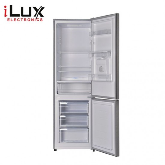 Ilux Réfrigérateur Combiné ILCB300D - 262 L - Distributeur D'eau - Gris