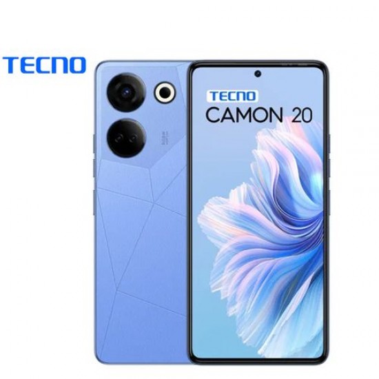 Tecno CAMON 20 - 6.8"- Dual Sim – 8 Go - 256Go - 64Mpx - 5000 MAh - Bleu 