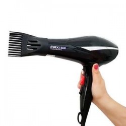Sèche-Cheveux Puissant Avec Accessoires Offerts - 2200 W - Noir