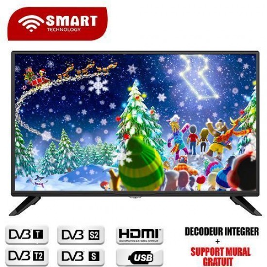 SMART TECHNOLOGY TV LED HD 32" - Régulateur & Décodeur Intégrés STT-3211- Noir 