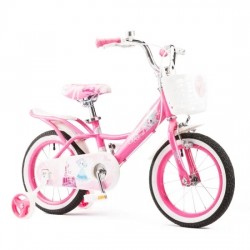 Bicyclette princesse pour enfants, joli vélo pour filles 4 à 6 ans - Rose