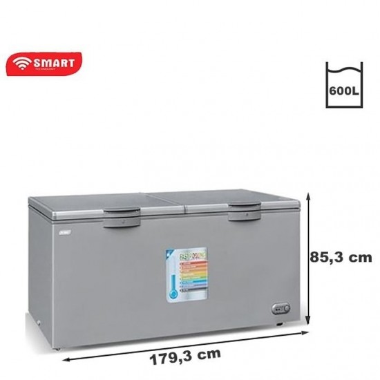 SMART TECHNOLOGY Congélateur Horizontal - 600 Litres - STCC-720 - GRIS