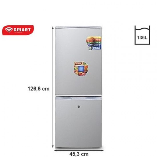 SMART TECHNOLOGY Réfrigérateur Combiné 136L SMART (STCB-198H)