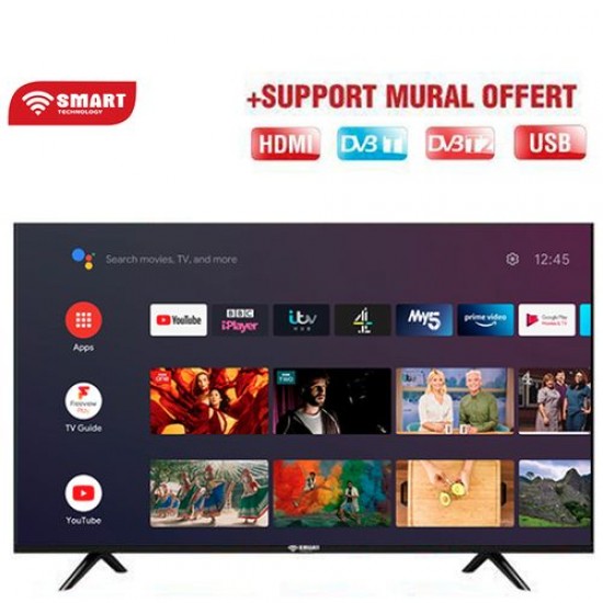 SMART TECHNOLOGY Android12 TV LED - 42'' Full HD - STT-4355CS - Noir