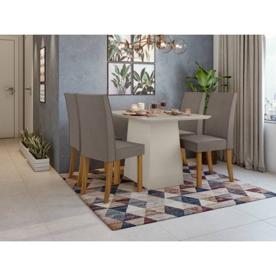 Nevada table 1,20 m – off white+ frida chair – suede animale beige fabric rovere naturaleNevada table 1,20 m – off white+ frida chair – suede animale beige fabric rovere naturale